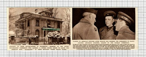 C3021) Frankfurt Soviet Repatriation Commission Col Argoonov - 1949 Clip