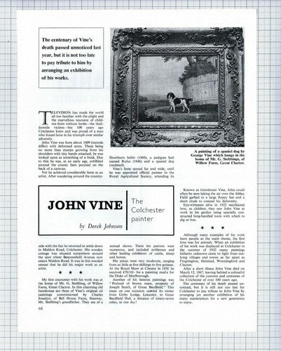 (5237) John Vine The Colchester Painter Stebbing Willow Farm Clacton - 1968 Clip