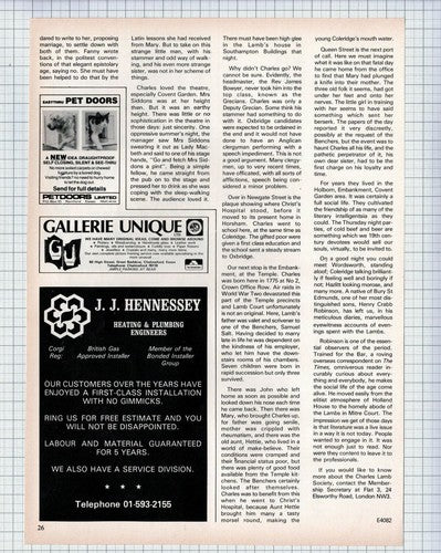 (5724) Charles Lamb Society Essayist - 1984 Article