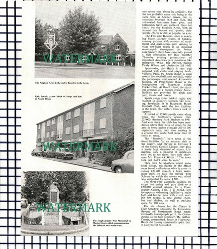 Haywards Heath Sussex Sergison Arms Park Parade  - 1967 Article / Print