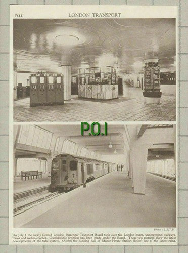 Manor House Station London    - c.1935 Cutting