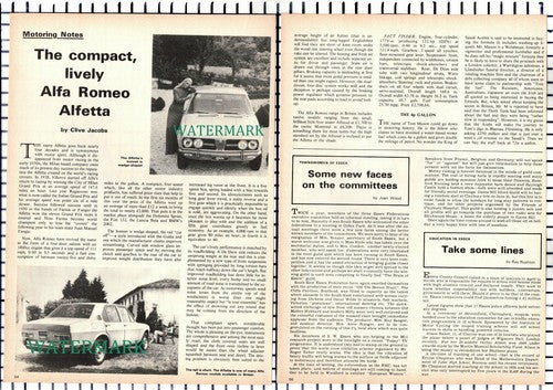 (8312) Alfa Romeo Alfetta Car Review   - 1975 Article
