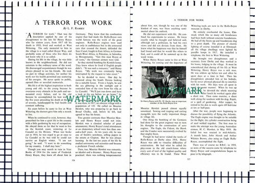 (8104) Sir Henry Royce West Wittering W Hardy Rolls Royce  - 1954 Article