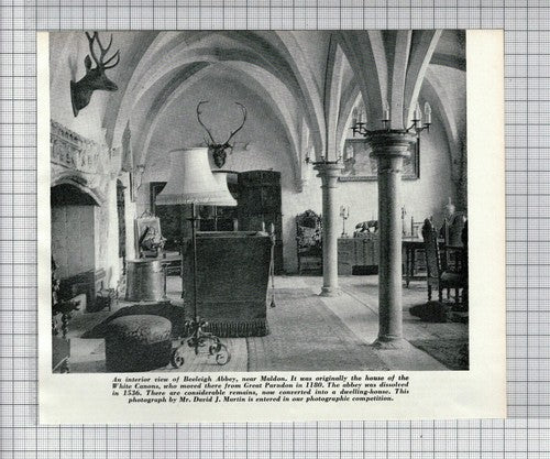 (6485) Beeleigh Abbey Maldon Essex  - 1962 Cutting