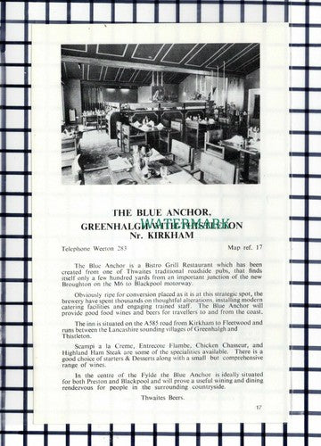 C6448) Blundell Arms Bolton / Blue Anchor Greenhalgh Thistleton Kirkham Cutting
