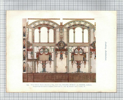 Christ Church Bristol Durand Murray and Seddon - c.1905 Print / Cutting