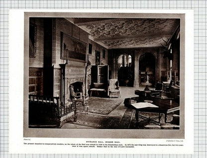 Cartmel Tower Cavendish Arms / Holker Hall  -  c.1930s Book Print