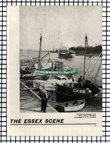 (8372) Wivenhoe Quayside River Colne Essex / Matching Church - 1967 Cutting