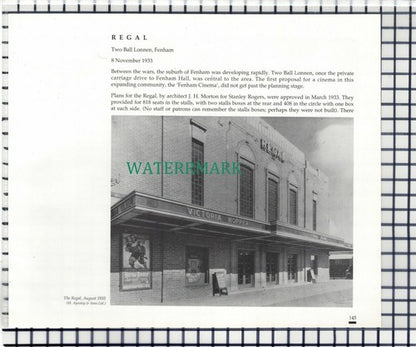 Regal Cinema Two Ball Lonnen Fenham Newcastle Upon Tyne- c.1990 Cutting