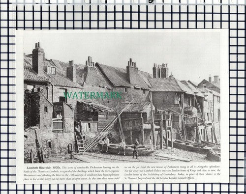 (7842) Lambeth Riverside Thames London -  1980s Cutting
