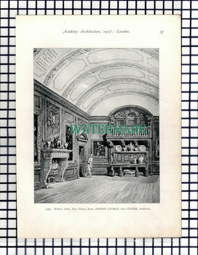 (8135) Welbeck Abbey George & Yeates / Foxcombe Oxford - 1902 Book Print