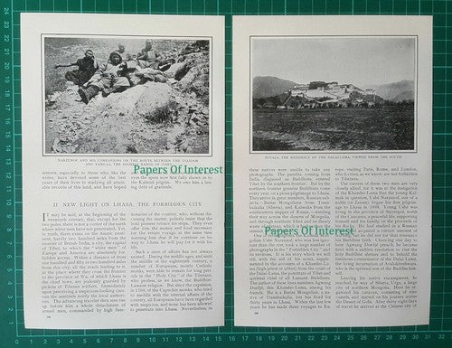 (6861) Lhasa Tibet China W Woodville Rockhill Ushe Narzunof - 1903 Article