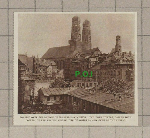 C2260) Munich Germany Frauen-Kirche - 1948 Clip