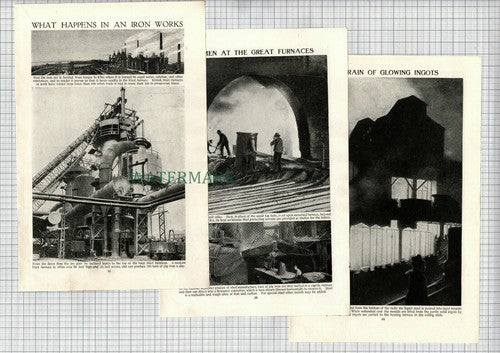 (8537) Inside An Iron Works - c.1950s Article