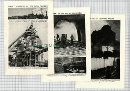 (8537) Inside An Iron Works - c.1950s Article