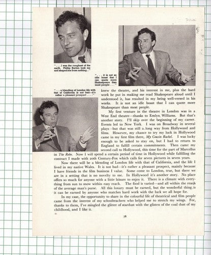 Richard Burton Actor - c.1955 Article
