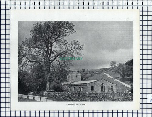 Hubberholme Church / Starbotton Yorkshire  - 1951 Clipping / Print