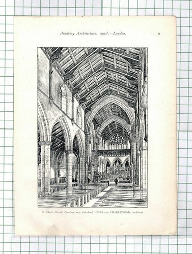 St Chad's Church Bensham Gateshead Hicks & Charlewood Architects 1902 Book Print