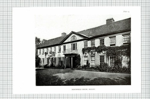 (6527) Northfield House Henley / The Wick Richmond Hill D/Sided Book Print 1980s