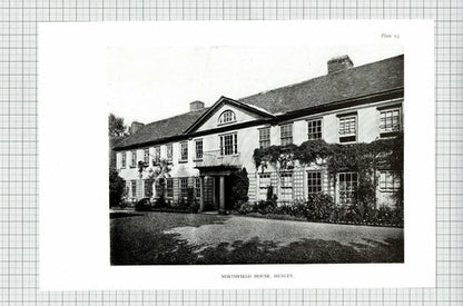 (6527) Northfield House Henley / The Wick Richmond Hill D/Sided Book Print 1980s