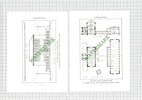 Hillmorton Rugby HM Radio Station F A Llewellyn Architect -  c.1927 Book Prints