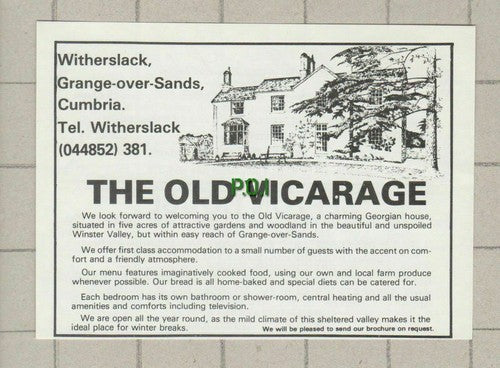 (5364) The Old Vicarage Witherslack Grange Over Sands -  c.1970s Clip