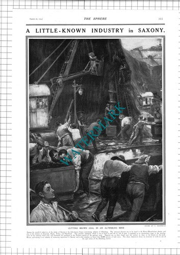 Mont d'Or Tunnel Switzerland / Altenburg Germany Brown Coal Mine -1914 News Page