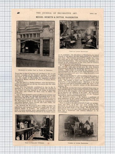 (6442) Messrs Hesketh & Dutton Sankey St Warrington - 1895 Cutting