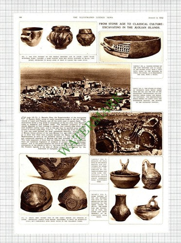 Dr L Bernabo BREA Aeolian Islands Lipari Panarea  -1952 Article