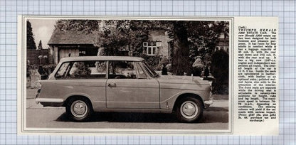(5243) Vauxhall Cresta / Triumph Herald Estate - 1961 Double-Sided Paper Cutting