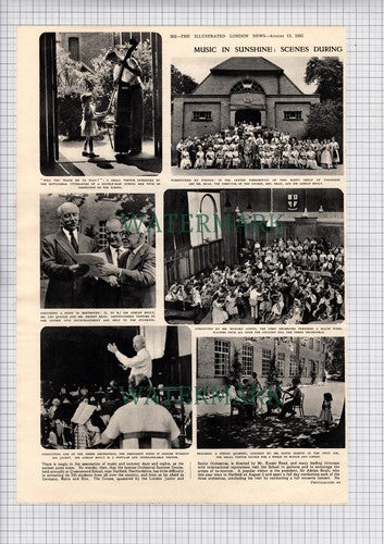 Queenswood School Hatfield Orchestral Ernest Read  Adrian Boult  - 1955 Article