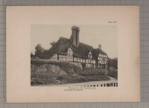 Eashing Surrey Cottages  - c.1908 Print