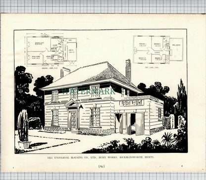 (X1730) Universal Housing Co Bury Works Rickmansworth Sentry Fires 1927 Cutting