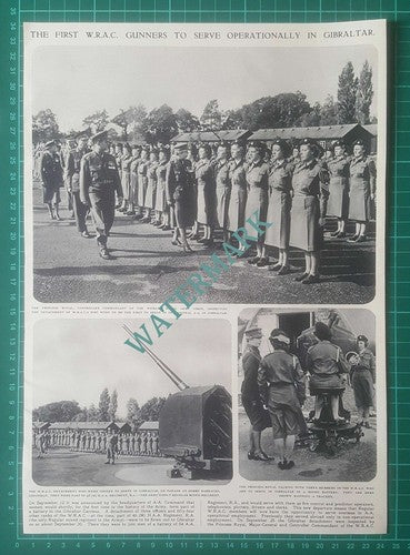 (X121) First WRAC Gunners To Serve In Gibralter Hobbs Barracks Lingfield -1952