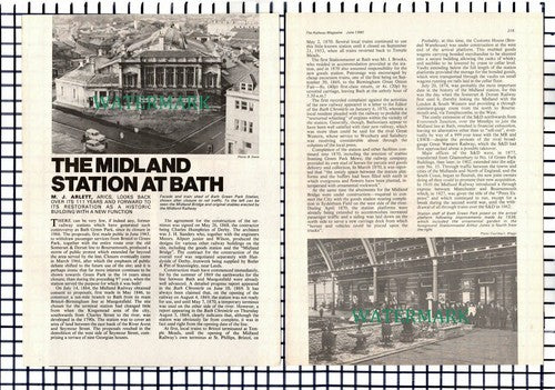 (8208) Midland Railway Bath Green Park Station - 1980 Article