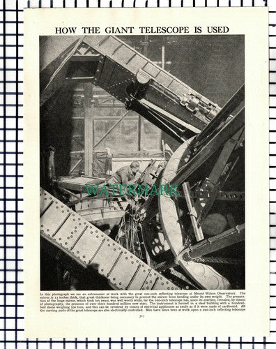 (6836) Mount Wilson Observatory - c.1940s Cutting