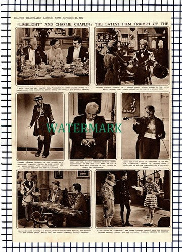 Charlie Chaplin Limelight Film Claire Bloom  -  1952 Picture Article / Print
