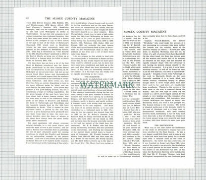 (8668) Foxhounds Of Sussex Burstow Hunt Eastbourne Crawley -1930 Article  (Pt 1)