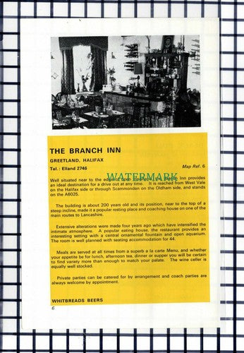 C6437) Black Bulll Midgley Wakefield / The Branch Inn Greetland Halifax  Cutting