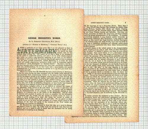 George Meredith Author - 1899 Article / Print