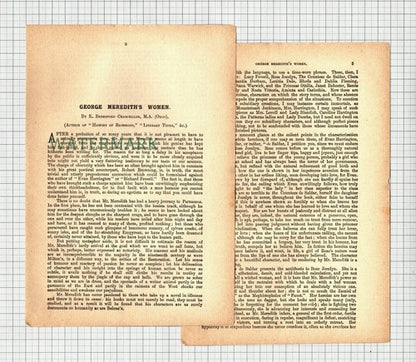 George Meredith Author - 1899 Article / Print