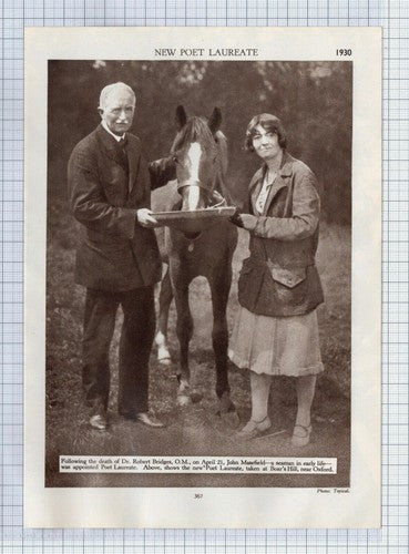 John Masefield Poet Laureate Boar's Hill Oxford  - c.1935 Clipping