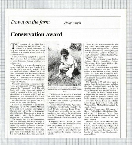 (2915)  Philip Jean Millbank Colemans Farm Toot Hill Stanford Rivers Essex 1986
