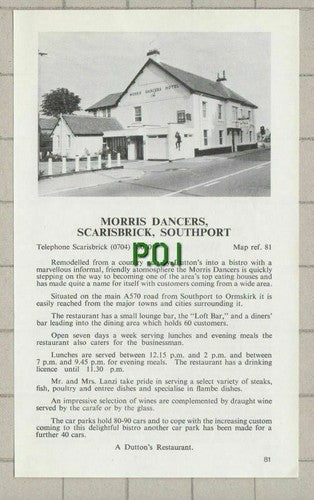 C187) New Fermor Arms Inn Rufford Mawdsley / Morris Dancers Scarisbrick Lanzi