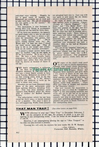 C6070) The Doncaster Co-operative Choral Association Brunning Minty -  1964