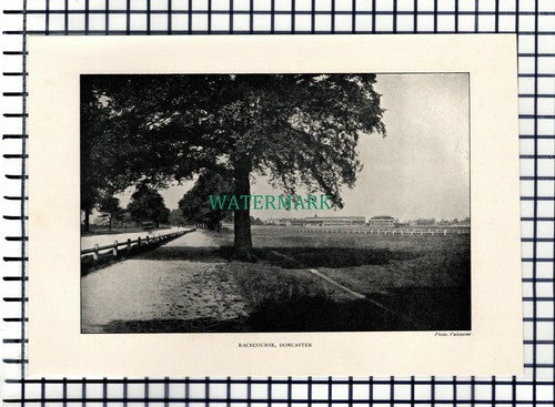 Doncaster Racecourse  ~ Antique Print c.1900