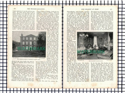 (8282) Miss Braddon At Richmond Home Author Novelist  - c.1900 Article