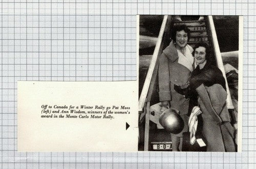 Pat Moss Ann Wisdom Monte Carlo Motor Rally  - 1960 Cutting