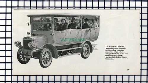 C7375) Alderman Robert Stephens Adcock's Garages Chichester - 1967 Cutting