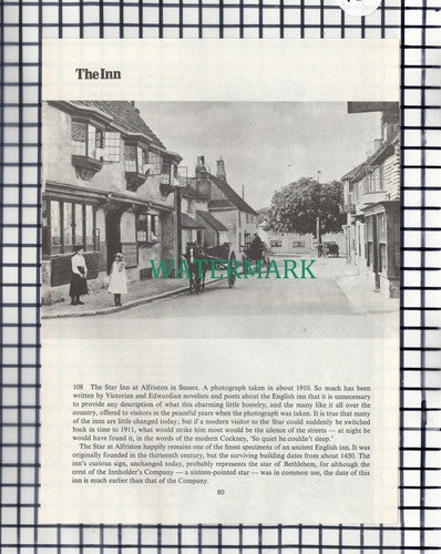 The Star Inn Alfriston Sussex  - c.1970s Cutting
